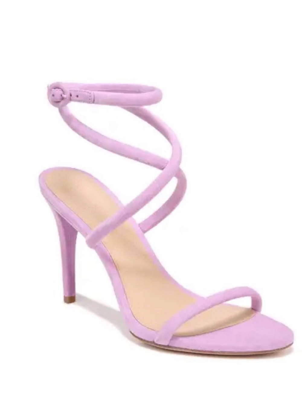 Veronica Beard Lilac Spiral-Strap Stiletto Sandal